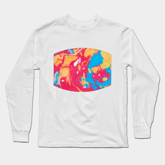 Tropical Swirl Marble Long Sleeve T-Shirt by KindlyHarlot